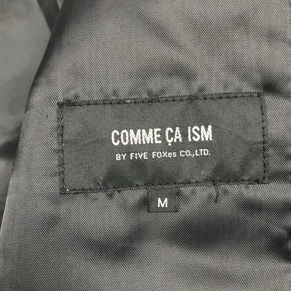 COMME CA ISM Insulated Windbreaker Top Coat Black - Picture 5 of 8